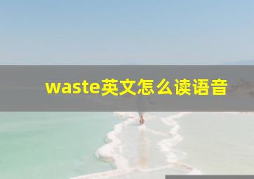 waste英文怎么读语音