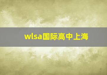 wlsa国际高中上海