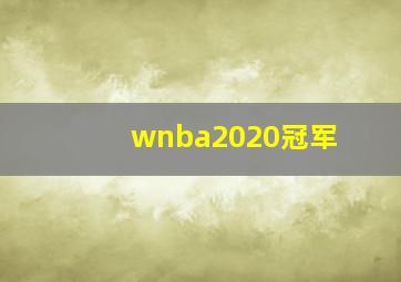 wnba2020冠军