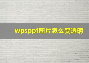 wpsppt图片怎么变透明