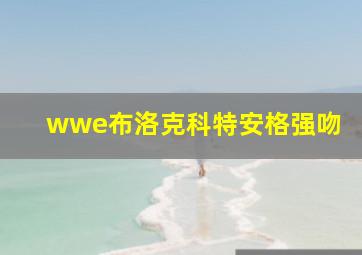 wwe布洛克科特安格强吻