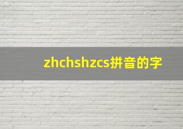 zhchshzcs拼音的字