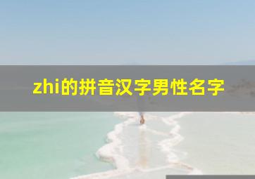 zhi的拼音汉字男性名字