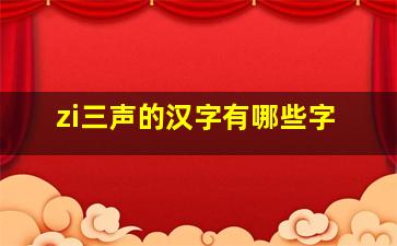 zi三声的汉字有哪些字