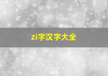 zi字汉字大全