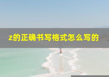 z的正确书写格式怎么写的