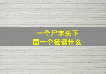 一个尸字头下面一个徒读什么