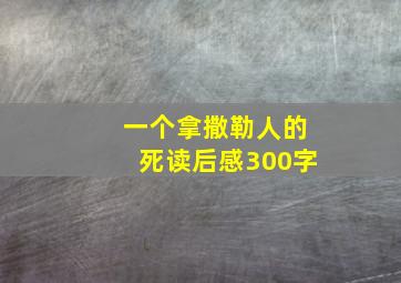 一个拿撒勒人的死读后感300字