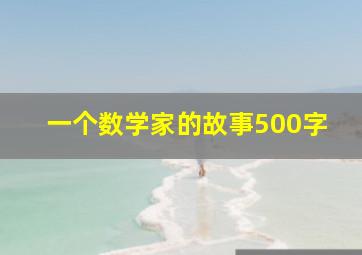 一个数学家的故事500字