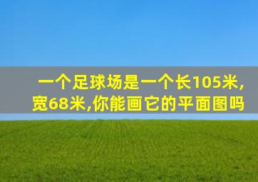 一个足球场是一个长105米,宽68米,你能画它的平面图吗