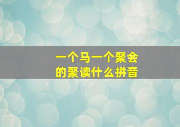 一个马一个聚会的聚读什么拼音