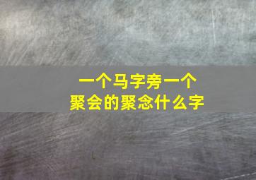 一个马字旁一个聚会的聚念什么字