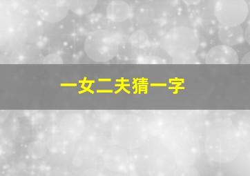 一女二夫猜一字