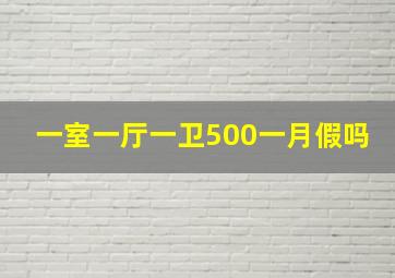 一室一厅一卫500一月假吗