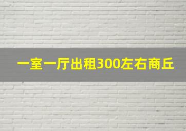 一室一厅出租300左右商丘