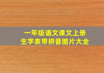 一年级语文课文上册生字表带拼音图片大全