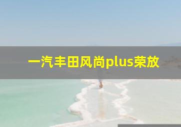 一汽丰田风尚plus荣放