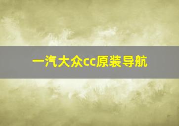 一汽大众cc原装导航