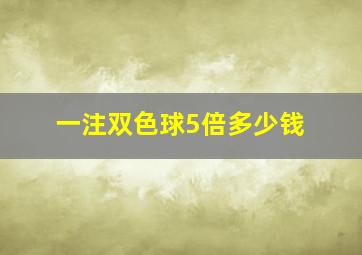 一注双色球5倍多少钱