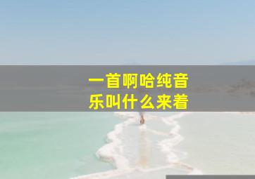 一首啊哈纯音乐叫什么来着