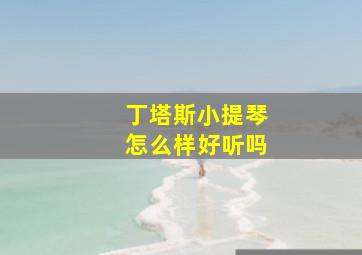 丁塔斯小提琴怎么样好听吗