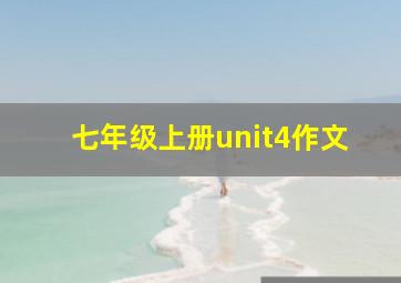 七年级上册unit4作文