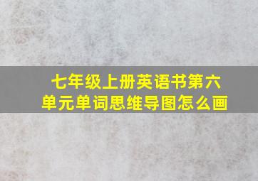 七年级上册英语书第六单元单词思维导图怎么画