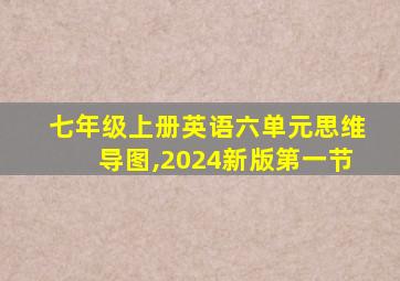 七年级上册英语六单元思维导图,2024新版第一节