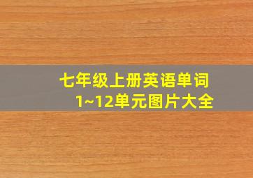 七年级上册英语单词1~12单元图片大全