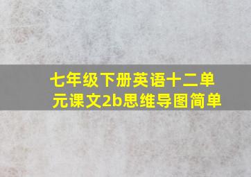 七年级下册英语十二单元课文2b思维导图简单