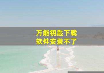 万能钥匙下载软件安装不了