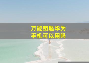 万能钥匙华为手机可以用吗