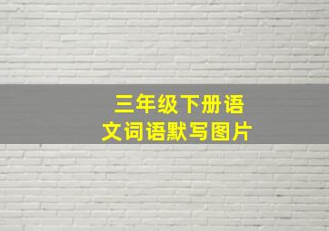 三年级下册语文词语默写图片