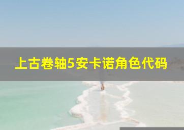 上古卷轴5安卡诺角色代码