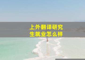 上外翻译研究生就业怎么样