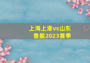 上海上港vs山东鲁能2023赛季