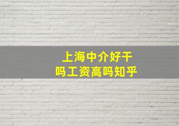 上海中介好干吗工资高吗知乎