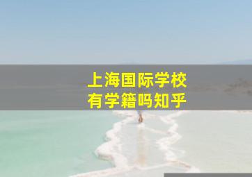 上海国际学校有学籍吗知乎