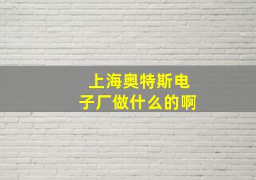 上海奥特斯电子厂做什么的啊