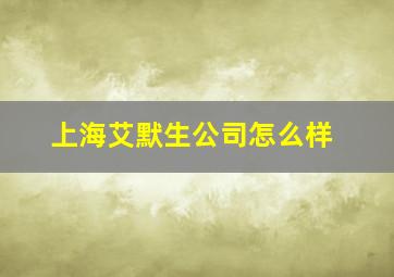 上海艾默生公司怎么样