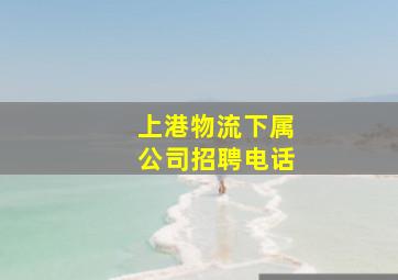 上港物流下属公司招聘电话