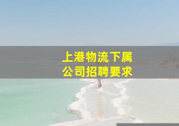 上港物流下属公司招聘要求