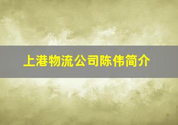 上港物流公司陈伟简介