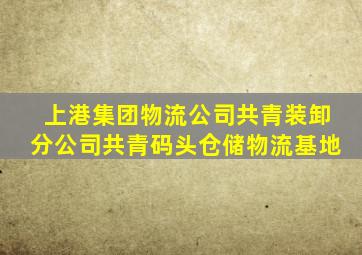 上港集团物流公司共青装卸分公司共青码头仓储物流基地