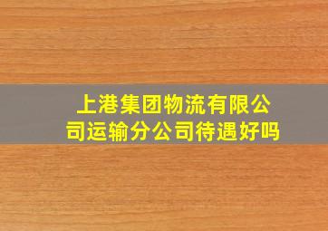 上港集团物流有限公司运输分公司待遇好吗