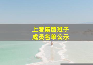 上港集团班子成员名单公示