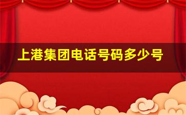 上港集团电话号码多少号