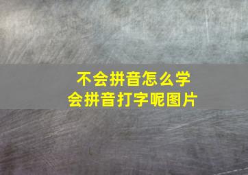 不会拼音怎么学会拼音打字呢图片