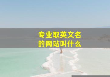 专业取英文名的网站叫什么