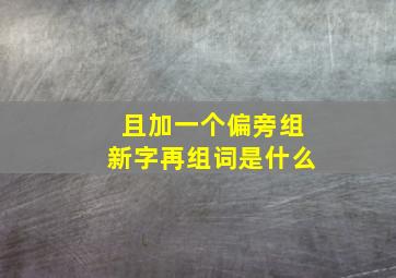 且加一个偏旁组新字再组词是什么